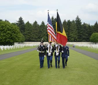 Henri-Chapelle flag presentation
