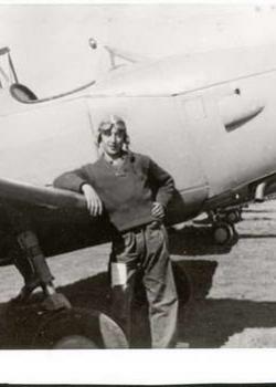 Gilbert Malrait in Flight School Malriat plane
