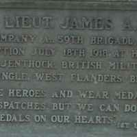 Plaque for James A. Pigue